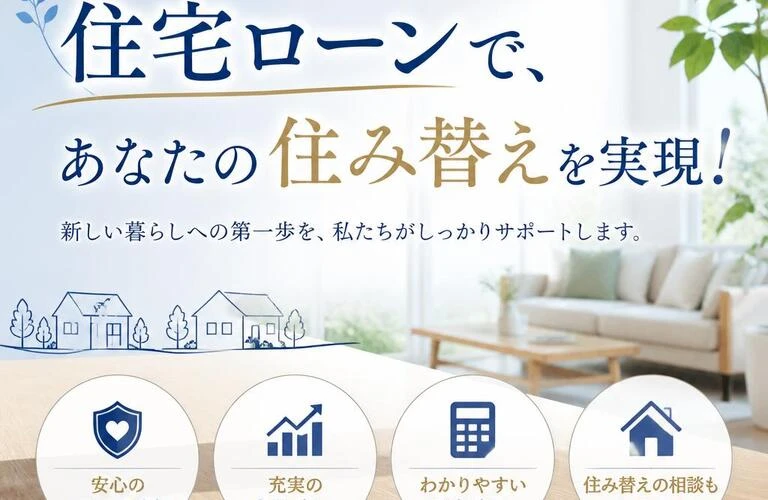 安心と信頼の住宅ローンで、あなたの住み替えを実現！