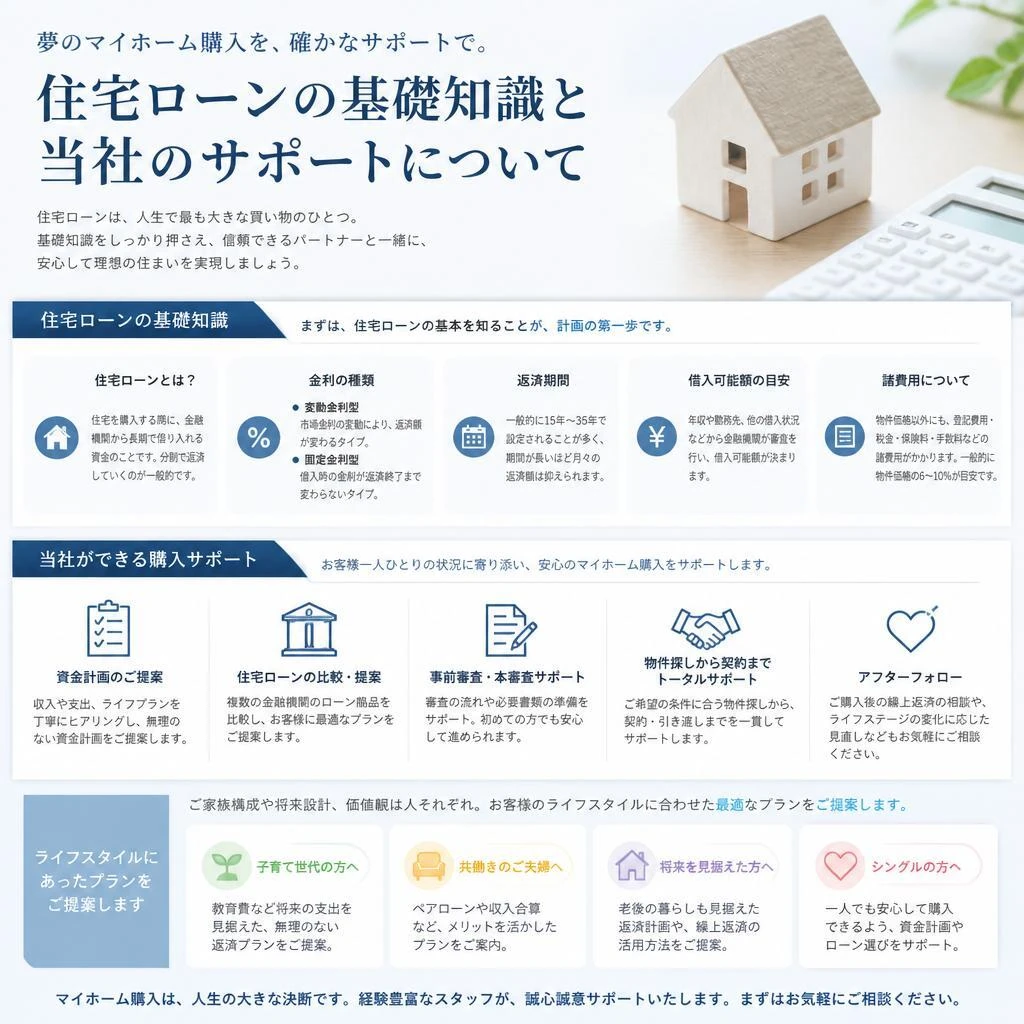 安心の住宅ローンサポート