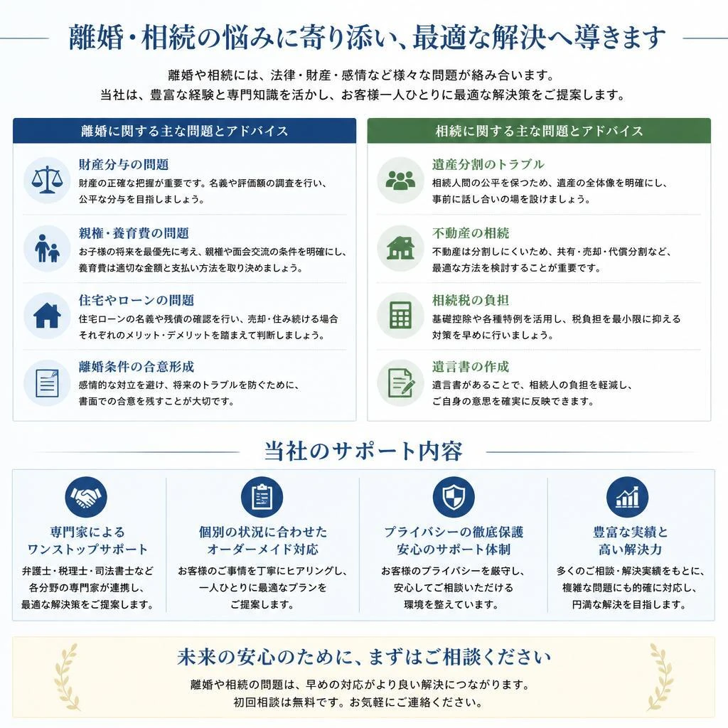 離婚や相続に伴う不動産売却