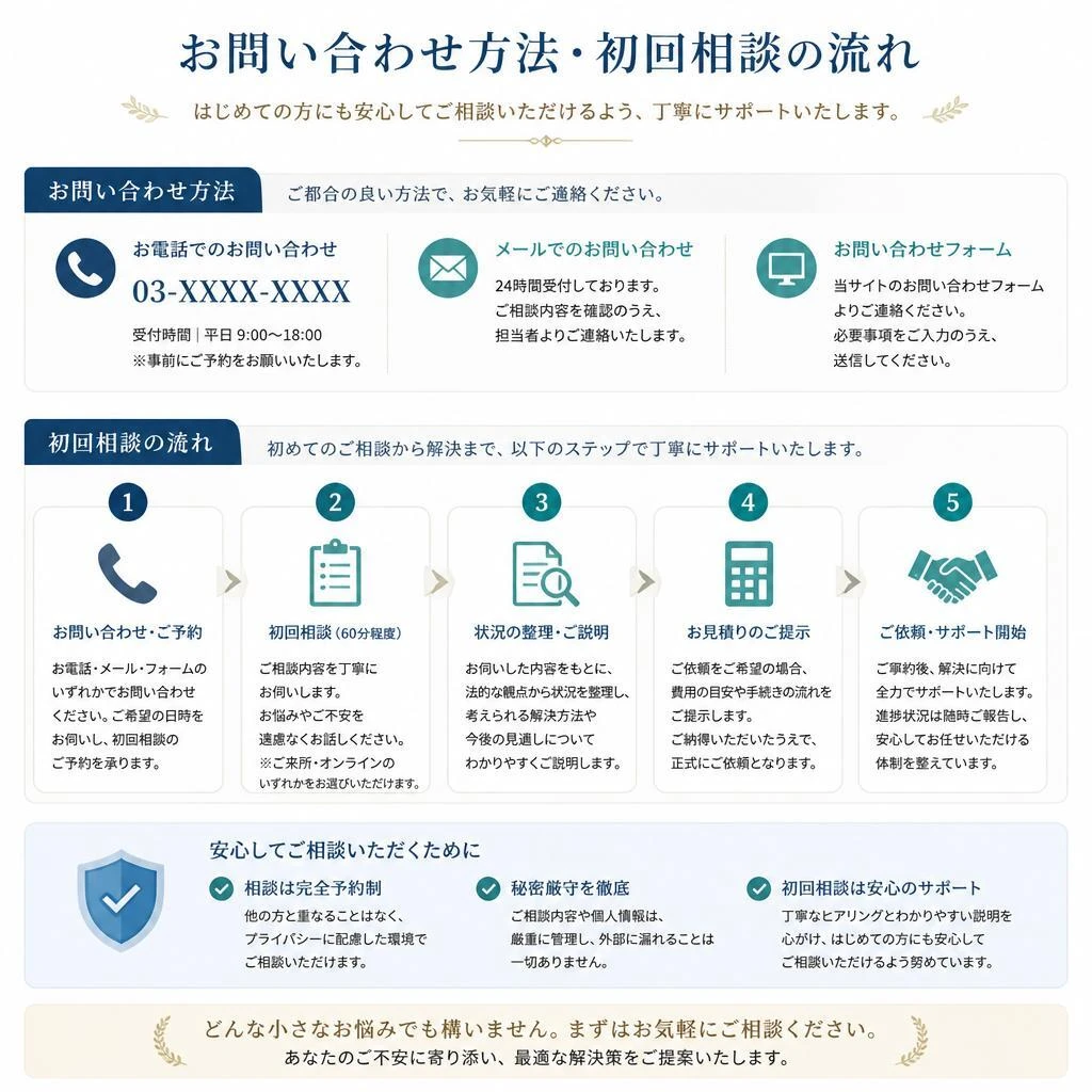 まずはお気軽にご相談を！